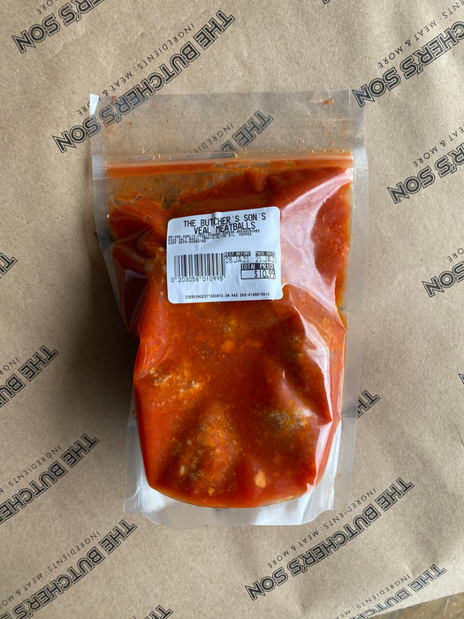 COOKED VEAL & PORK MEATBALLS IN TOMATO SAUCE